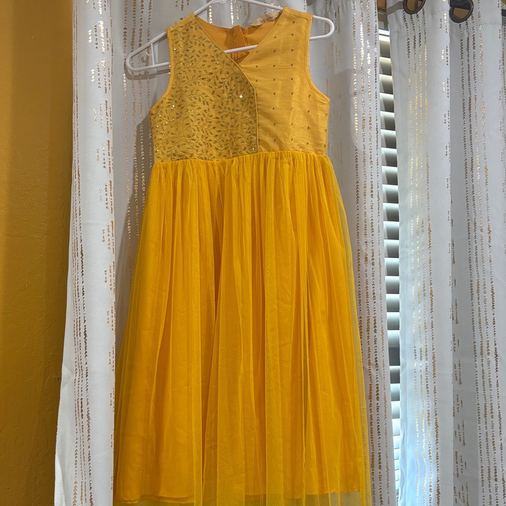 Charming Yellow Kids Formal Dress
